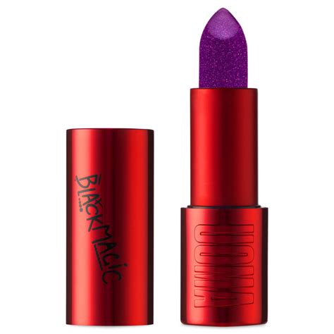 Command attention with Uoma Black Magic Bewitching Attraction High Shine Lipstick in Adoration